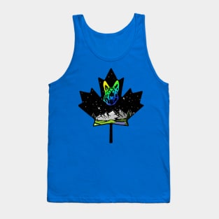 Canadian Maple Leaf German Shepherd - Green/Blue Tank Top